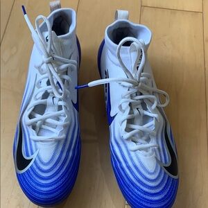Nike Zoom air Vapor 1 Pro white racer blue Football cleats Size 10.5